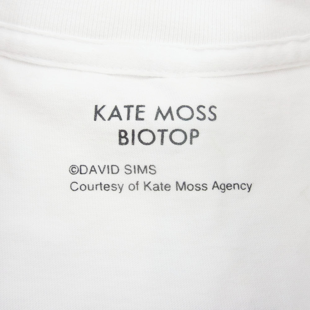 ビオトープ BOM-74000-A Kate Moss ケイトモス by David Sims Photo T-shirts フォトプリント Tシャツ ホワイト系 XL【中古】