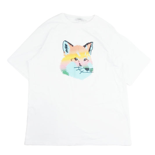 MAISON KITSUNE メゾンキツネ KM00118KJ0008 VIBRANT FOX HEAD プリント クルーネック Tシャツ 半袖 ホワイト系 M【中古】