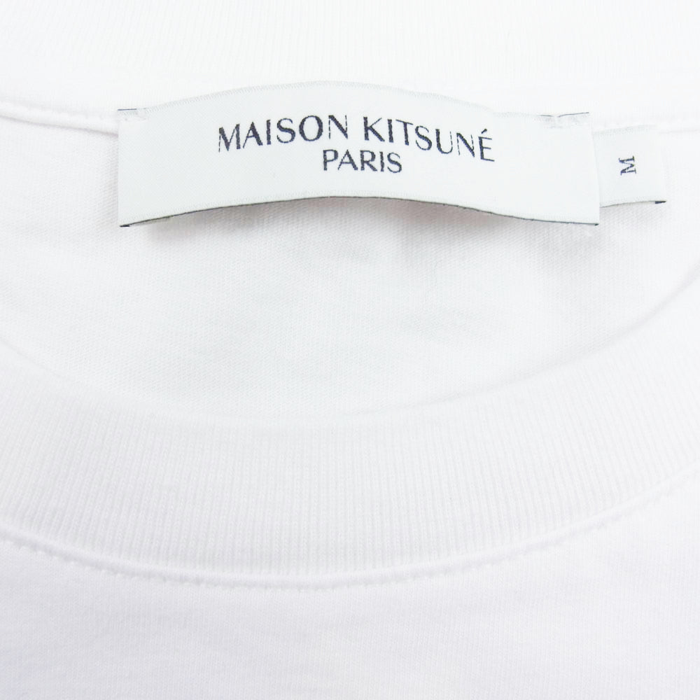 MAISON KITSUNE メゾンキツネ KM00118KJ0008 VIBRANT FOX HEAD プリント クルーネック Tシャツ 半袖 ホワイト系 M【中古】