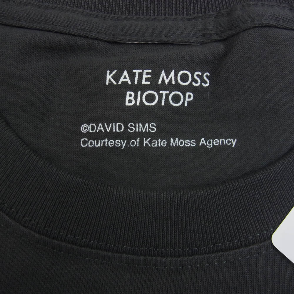 ビオトープ BOM-74000-A Kate Moss ケイトモス by David Sims Photo T-shirts フォトプリント Tシャツ ブラック ブラック系 L【新古品】【未使用】【中古】