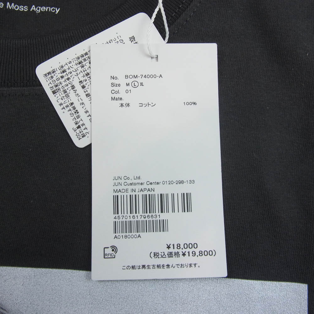 ビオトープ BOM-74000-A Kate Moss ケイトモス by David Sims Photo T-shirts フォトプリント Tシャツ ブラック ブラック系 L【新古品】【未使用】【中古】