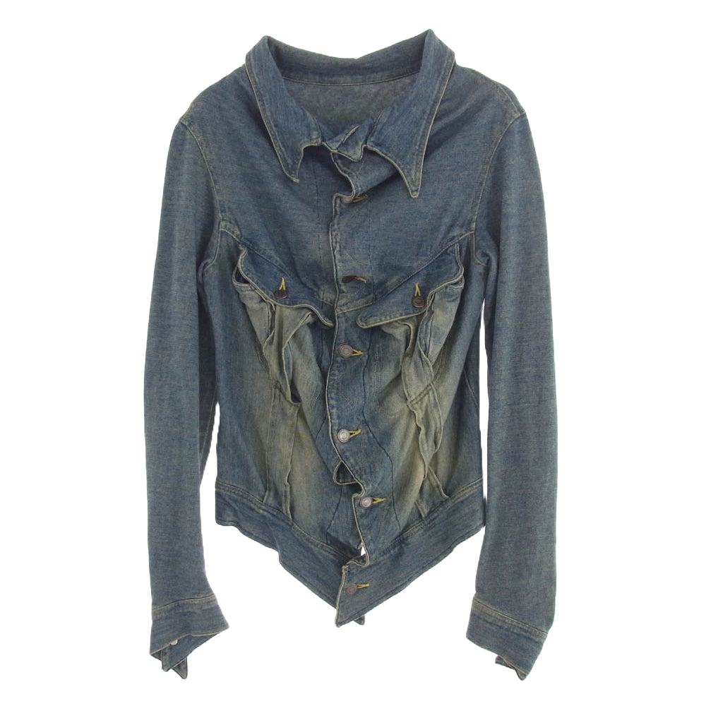 UNDERCOVER アンダーカバー 04ss E73-B6 Languid期 歪み デニム ジャケット インディゴブルー系 S【中古】