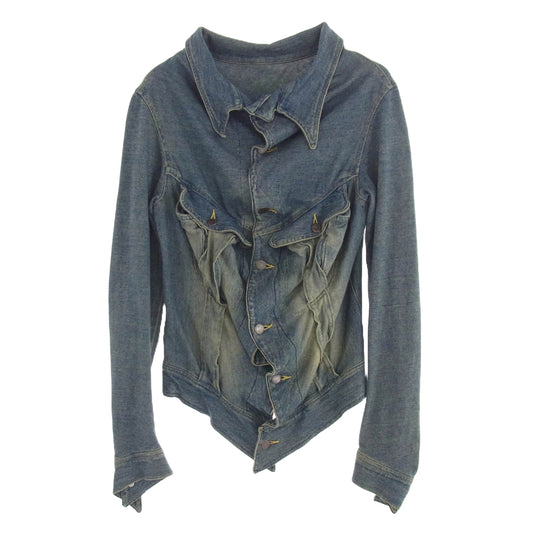 UNDERCOVER アンダーカバー 04ss E73-B6 Languid期 歪み デニム ジャケット インディゴブルー系 S【中古】