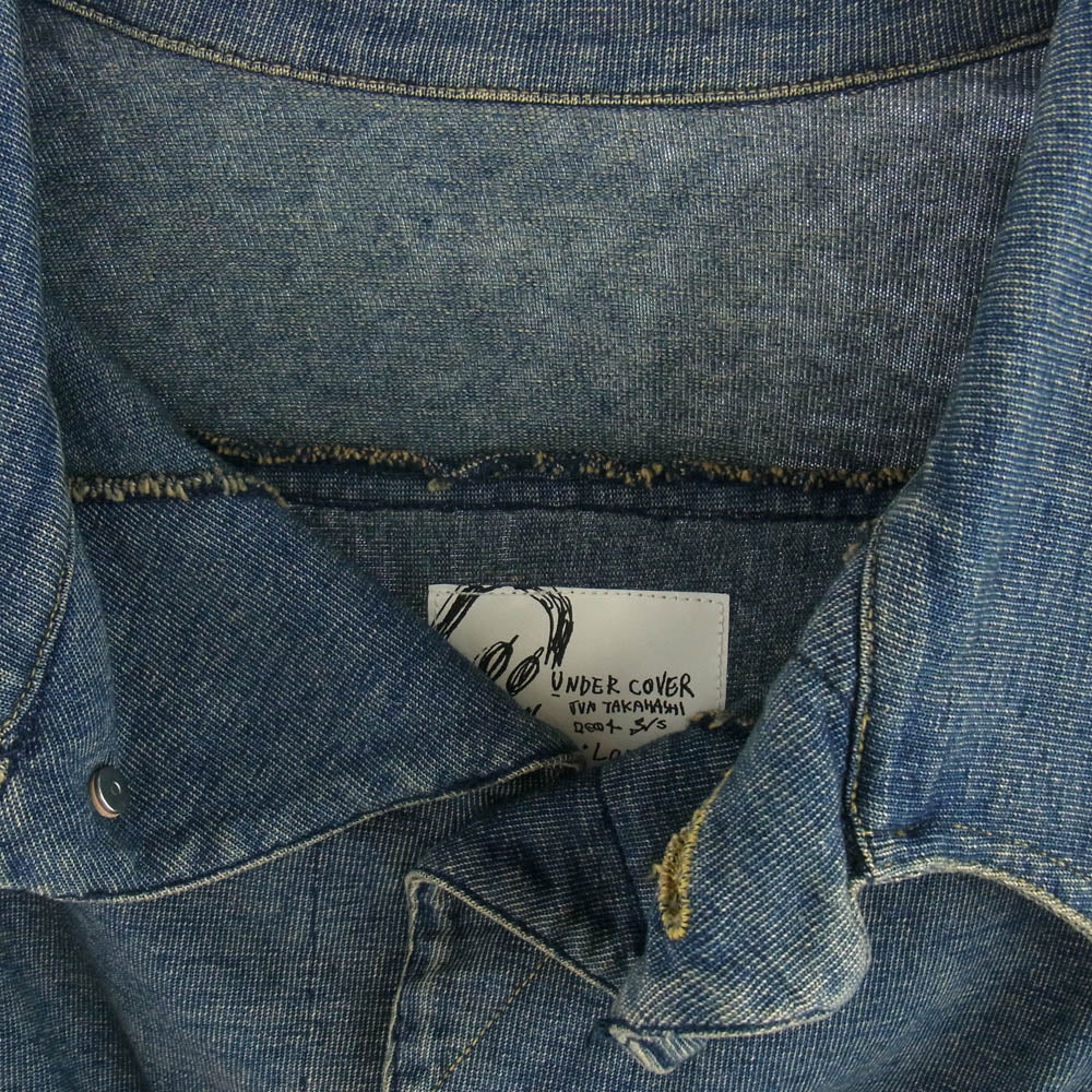 UNDERCOVER アンダーカバー 04ss E73-B6 Languid期 歪み デニム ジャケット インディゴブルー系 S【中古】