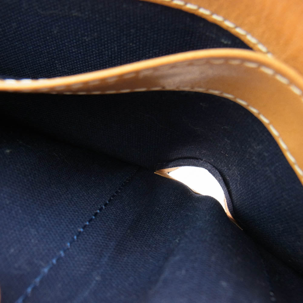 バギーポート 藍染レザー 二つ折り 財布 ウォレット ブルー系 ライトブラウン系【中古】