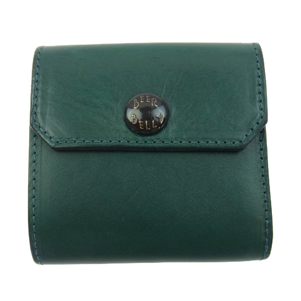ビアベリー 二つ折り 財布 ウォレット グリーン系【中古】