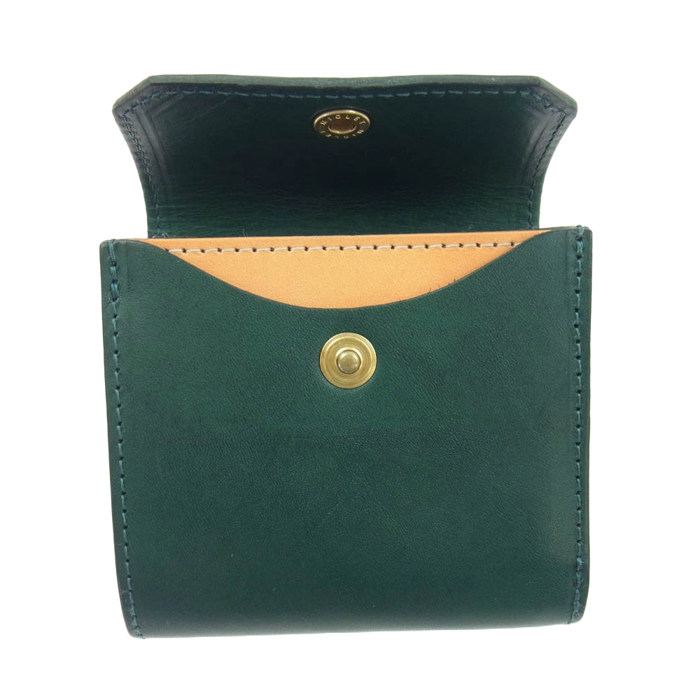 ビアベリー 二つ折り 財布 ウォレット グリーン系【中古】