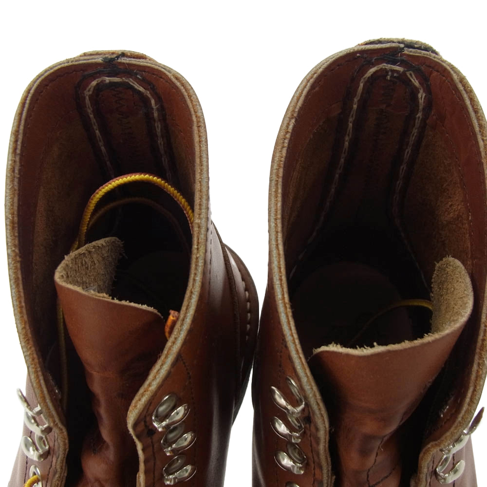 RED WING レッドウィング 8089 Iron Ranger アイアンレンジャー レースアップ ブーツ ※ソール・ヒールカスタム 裏貼り有 ブラウン系 26cm【中古】