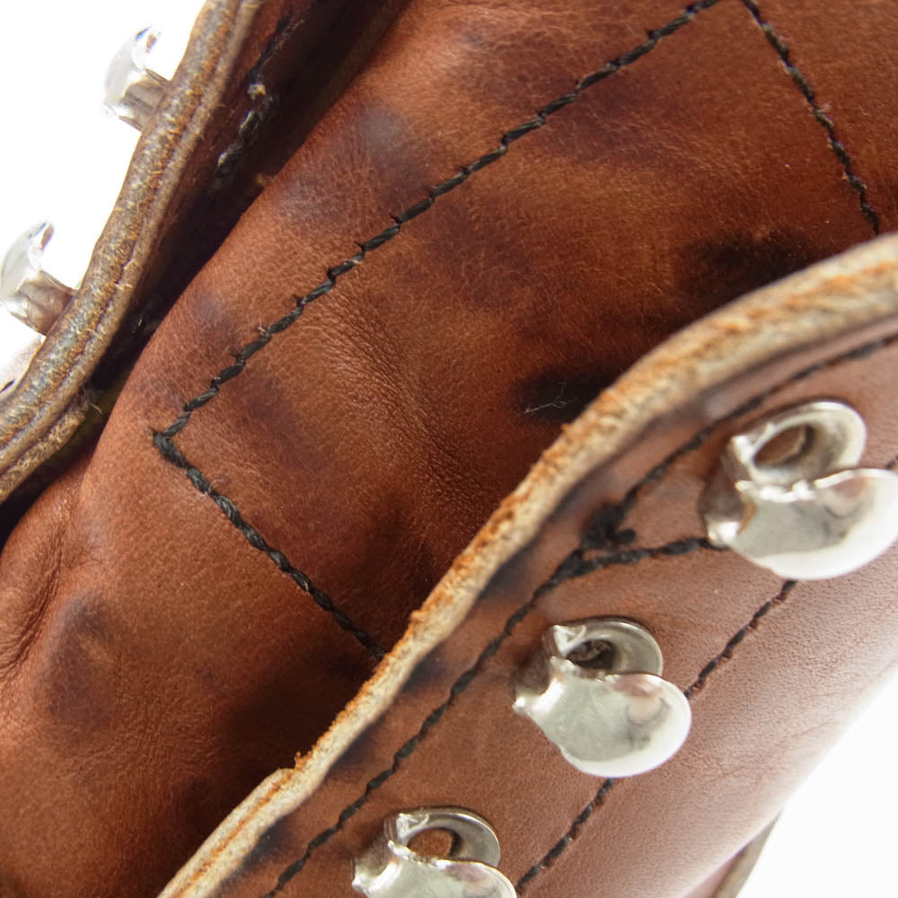 RED WING レッドウィング 8089 Iron Ranger アイアンレンジャー レースアップ ブーツ ※ソール・ヒールカスタム 裏貼り有 ブラウン系 26cm【中古】