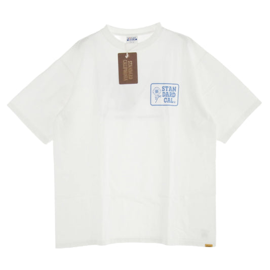 STANDARD CALIFORNIA スタンダードカリフォルニア Heavyweight Poppy Logo T ヘビーウェイト ポピー ロゴ Tシャツ 半袖 ホワイト ホワイト系 XL【極上美品】【中古】
