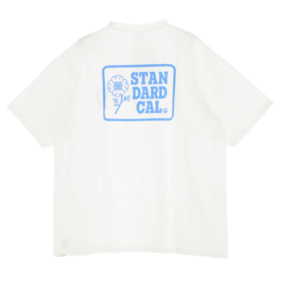 STANDARD CALIFORNIA スタンダードカリフォルニア Heavyweight Poppy Logo T ヘビーウェイト ポピー ロゴ Tシャツ 半袖 ホワイト ホワイト系 XL【極上美品】【中古】