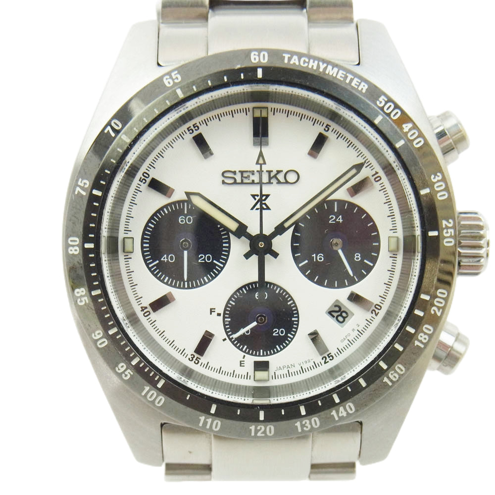 SEIKO セイコー SBDL085 V192-0AF0 プロスペックス スピードタイマー クロノグラフ ソーラー 腕時計 ウォッチ シルバー系【中古】