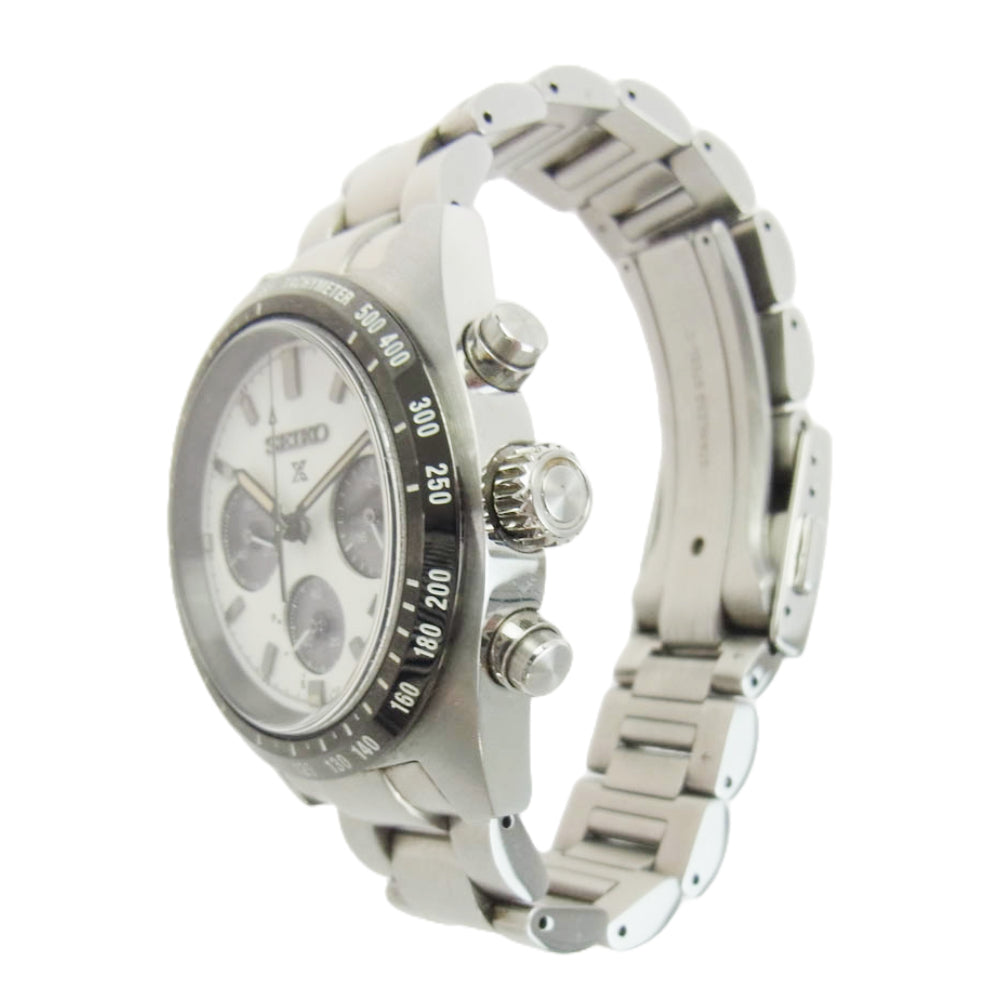 SEIKO セイコー SBDL085 V192-0AF0 プロスペックス スピードタイマー クロノグラフ ソーラー 腕時計 ウォッチ シルバー系【中古】
