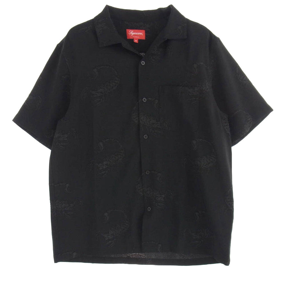 Supreme シュプリーム 21SS Scorpion Jacquard S/S Shirt スコーピオン ジャカード 半袖 シャツ ブラック系 M【中古】