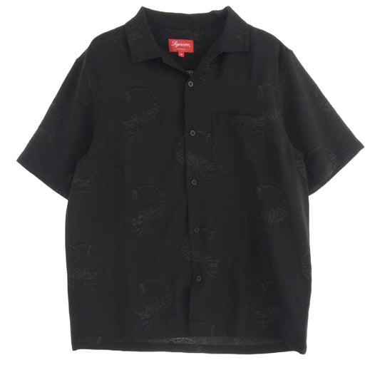 Supreme シュプリーム 21SS Scorpion Jacquard S/S Shirt スコーピオン ジャカード 半袖 シャツ ブラック系 M【中古】