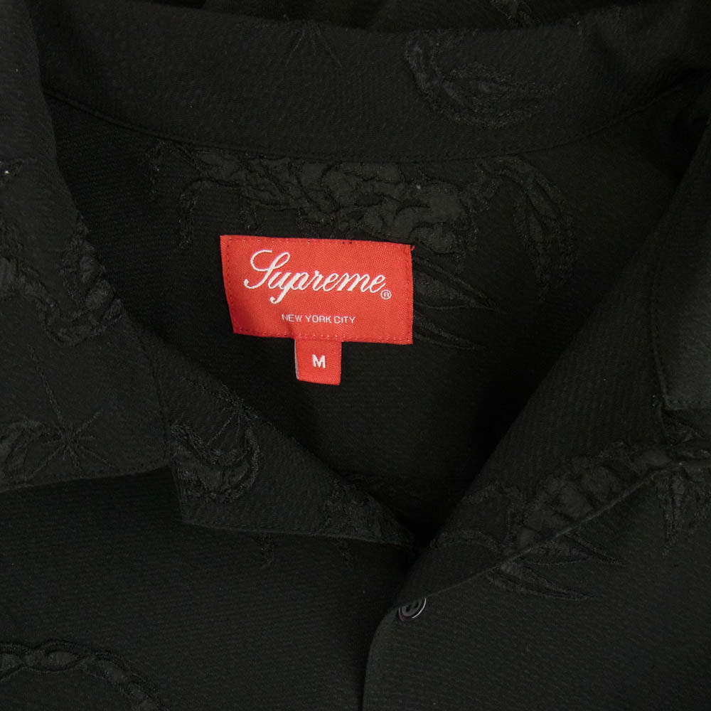Supreme シュプリーム 21SS Scorpion Jacquard S/S Shirt スコーピオン ジャカード 半袖 シャツ ブラック系 M【中古】