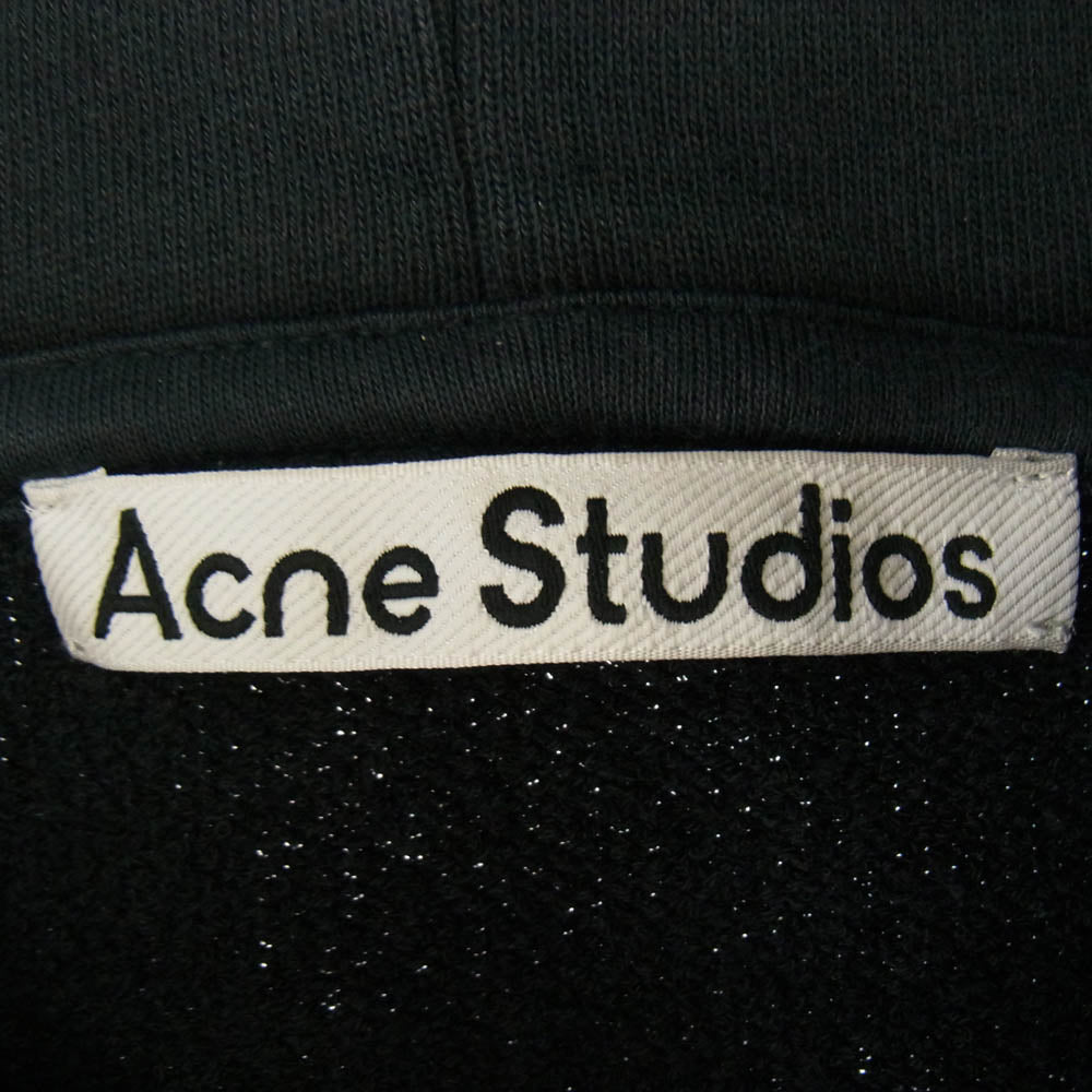ACNE STUDIOS アクネストゥディオズ 24SS FN-UX-SWEA000020 LOGO HOODED SWEATER STOCKHOLM ヴィンテージ加工 バックロゴフーディ パーカー ネイビー系 S【中古】