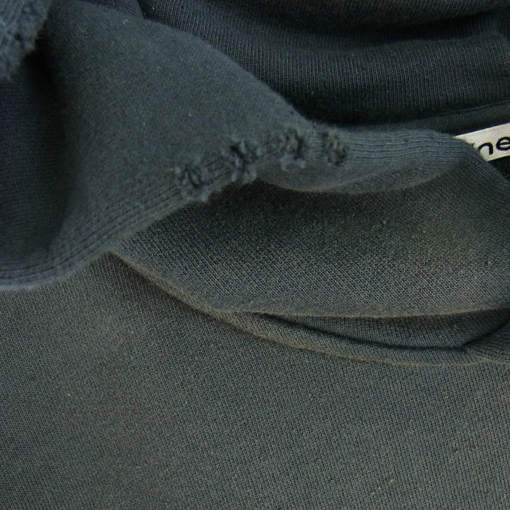 ACNE STUDIOS アクネストゥディオズ 24SS FN-UX-SWEA000020 LOGO HOODED SWEATER STOCKHOLM ヴィンテージ加工 バックロゴフーディ パーカー ネイビー系 S【中古】