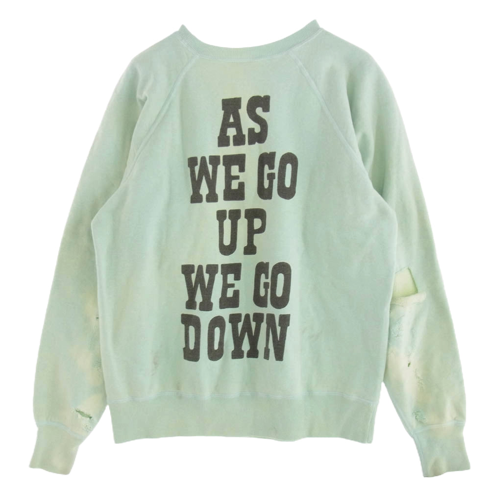 SAINT MICHAEL セントマイケル SM-A23-0000-024 CREW NECK SWEAT/JESUS クルーネック プリント スウェット ミントグリーン系 M【中古】