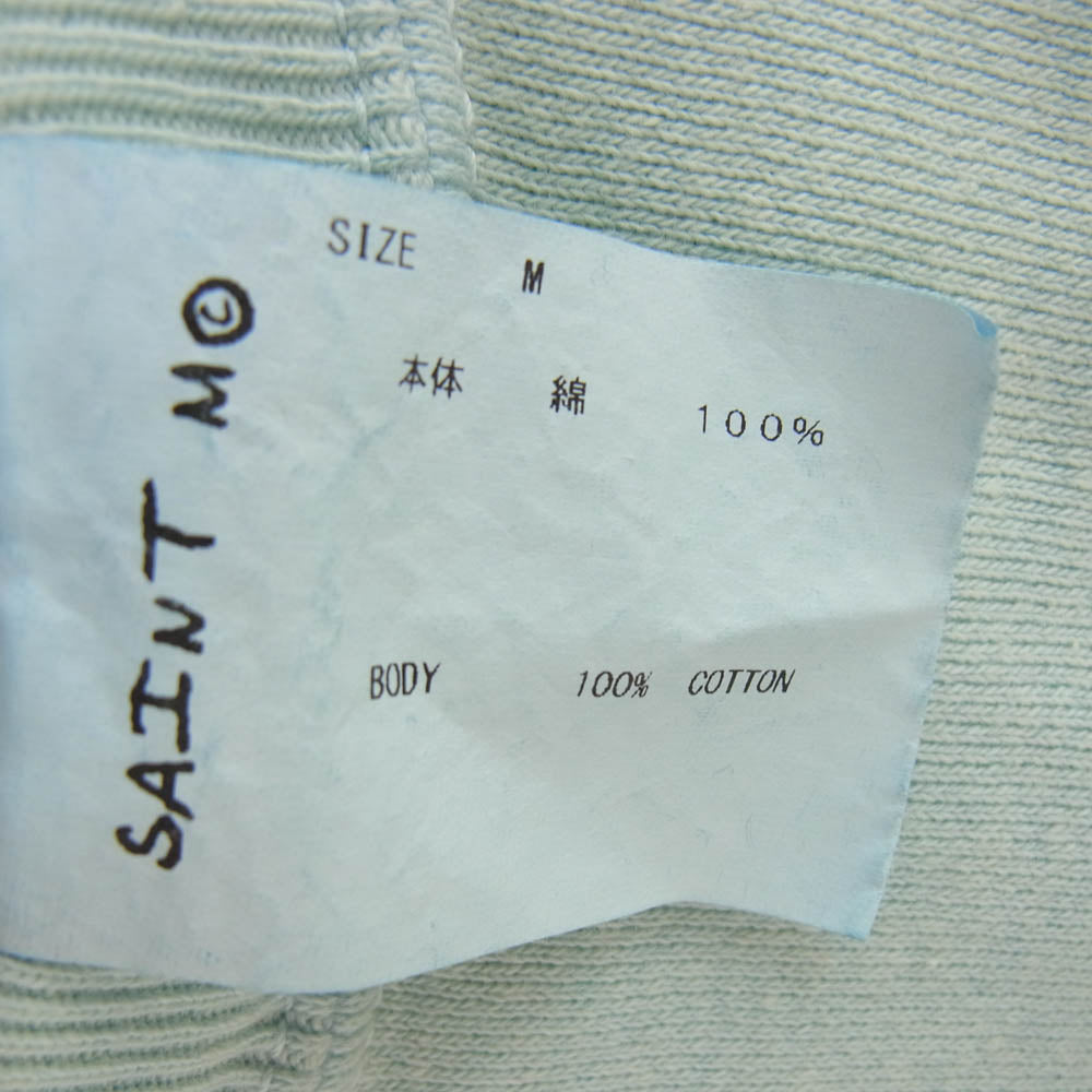 SAINT MICHAEL セントマイケル SM-A23-0000-024 CREW NECK SWEAT/JESUS クルーネック プリント スウェット ミントグリーン系 M【中古】
