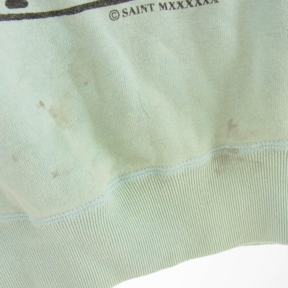 SAINT MICHAEL セントマイケル SM-A23-0000-024 CREW NECK SWEAT/JESUS クルーネック プリント スウェット ミントグリーン系 M【中古】