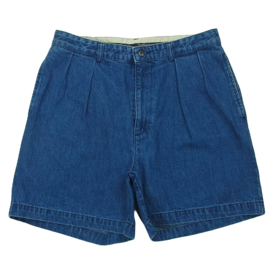 POLO RALPH LAUREN ポロ・ラルフローレン USA デニム ハーフ ショート パンツ インディゴブルー系 32【中古】