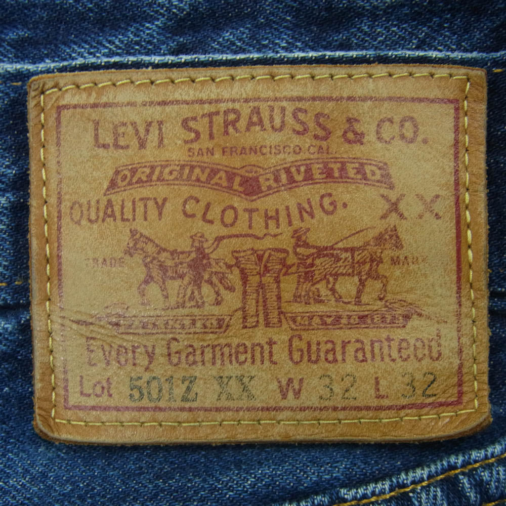 Levi's リーバイス 50154-0093 501ZXX ストレート デニム パンツ ブルガリア製 インディゴブルー系 W32 L32【中古】