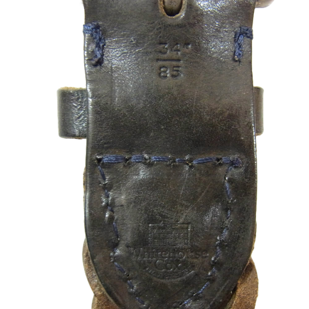 WHITE HOUSE COX ホワイトハウスコックス レザー ベルト ブラウン系 34【中古】
