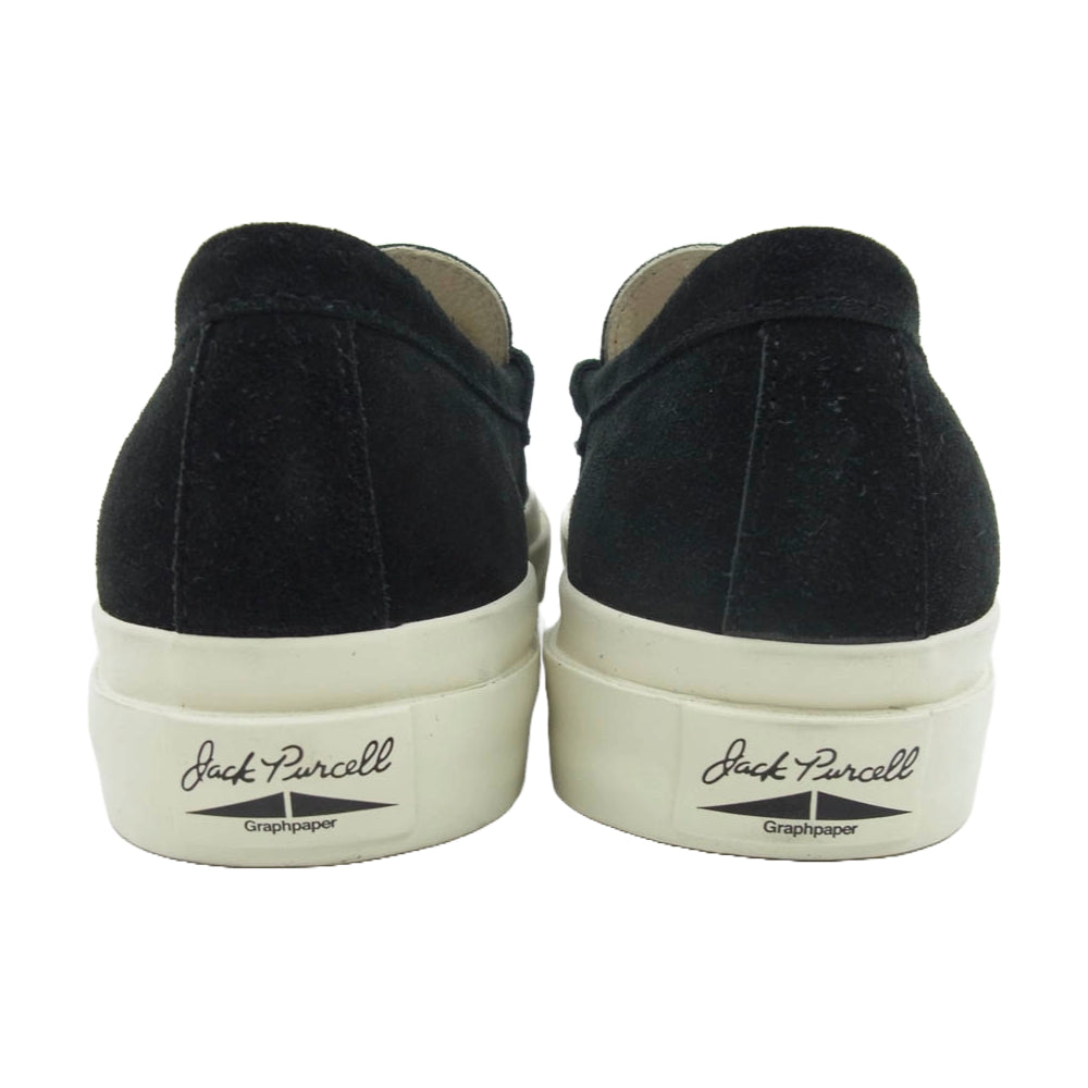 GRAPHPAPER グラフペーパー GU251-90336 × Jack Purcell Suede Loaferr ジャックパーセル スエード ローファー ブラック系 27cm【新古品】【未使用】【中古】