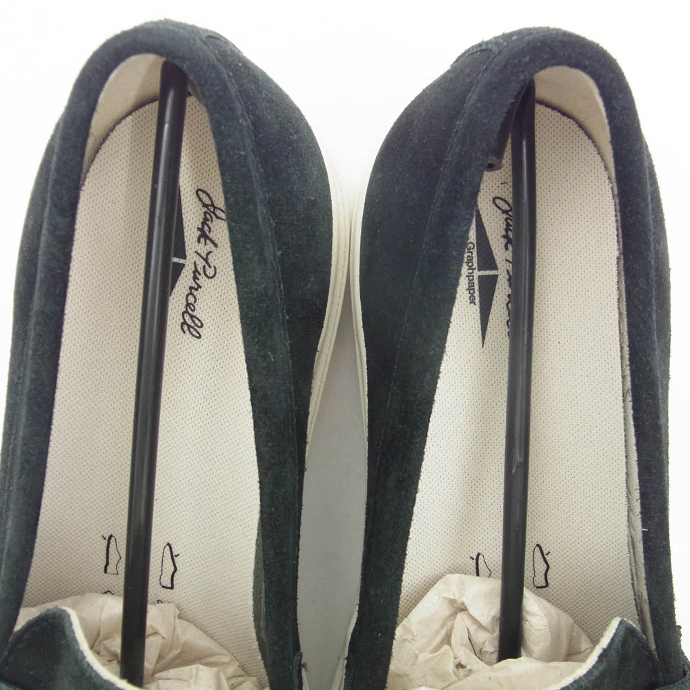 GRAPHPAPER グラフペーパー GU251-90336 × Jack Purcell Suede Loaferr ジャックパーセル スエード ローファー ブラック系 27cm【新古品】【未使用】【中古】