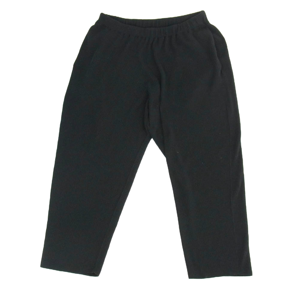 HOMME PLISSE ISSEY MIYAKE オム プリッセ イッセイミヤケ HP51KF218 BASIC KNIT ベーシック ニット ストレート パンツ ブラック系 1【中古】