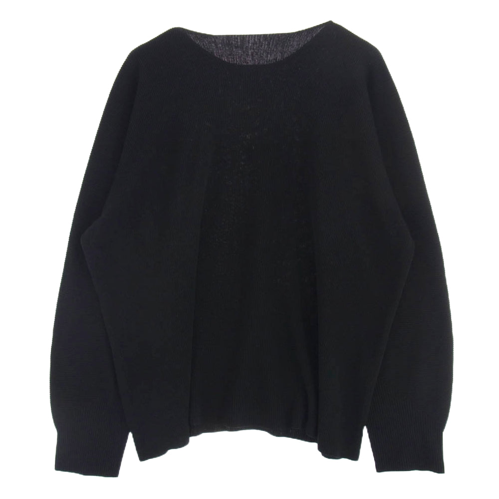 HOMME PLISSE ISSEY MIYAKE オム プリッセ イッセイミヤケ HP51KN215 BASIC KNIT ベーシック ニット セーター ブラック系【中古】