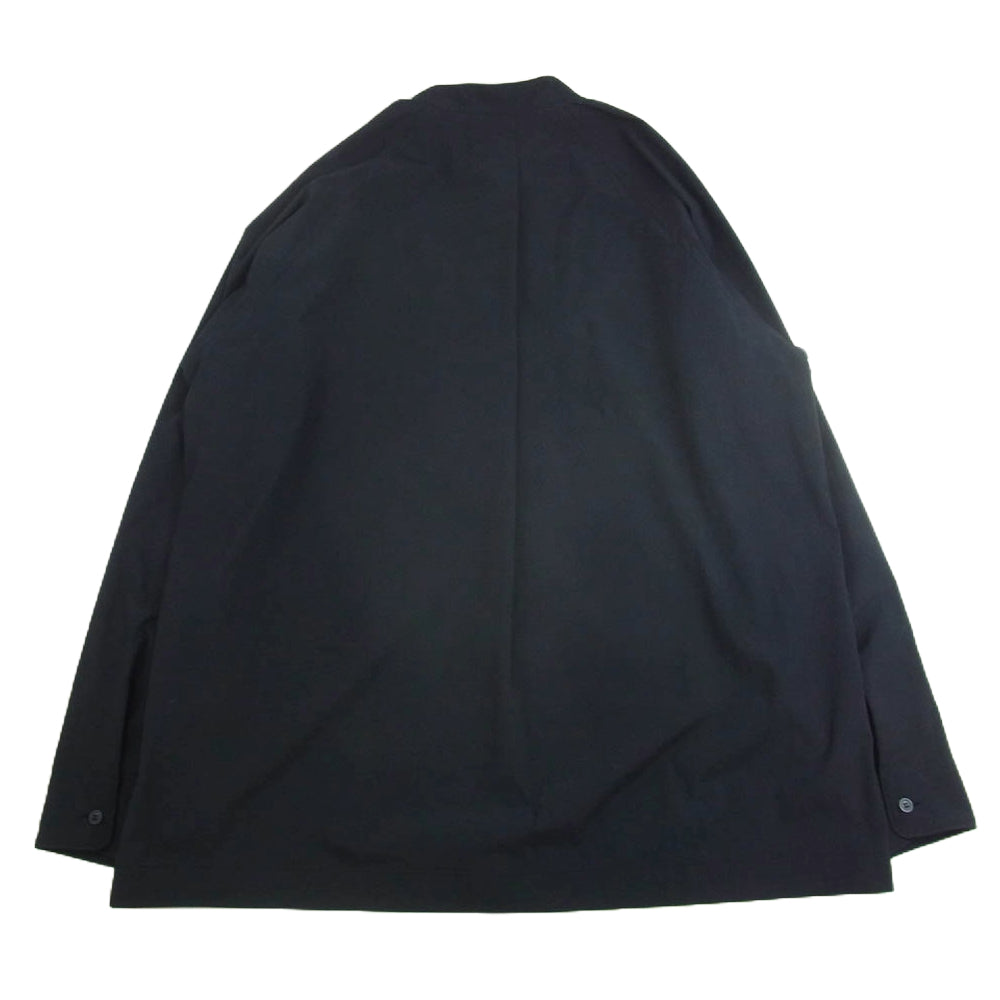 HOMME PLISSE ISSEY MIYAKE オム プリッセ イッセイミヤケ HP43FJ301 SE SHIRT スタンドカラー 長袖 シャツ ネイビー系 4【中古】