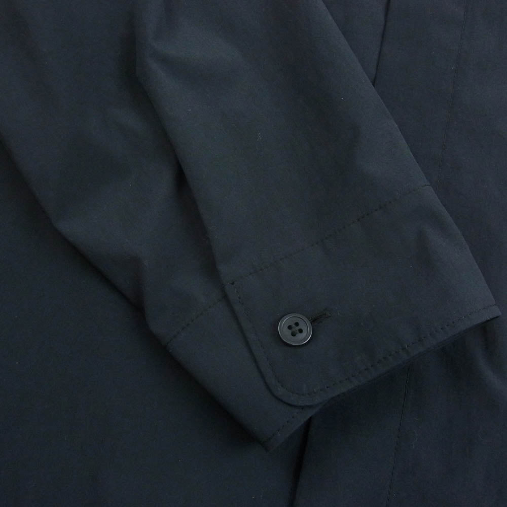 HOMME PLISSE ISSEY MIYAKE オム プリッセ イッセイミヤケ HP43FJ301 SE SHIRT スタンドカラー 長袖 シャツ ネイビー系 4【中古】