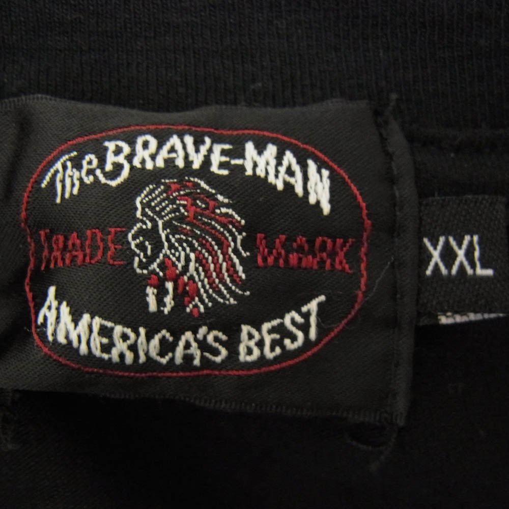 ザブレイブマン × BETTY BOOP ベティブープ 刺繍 Tシャツ 半袖 カットソー ブラック系 XXL【中古】