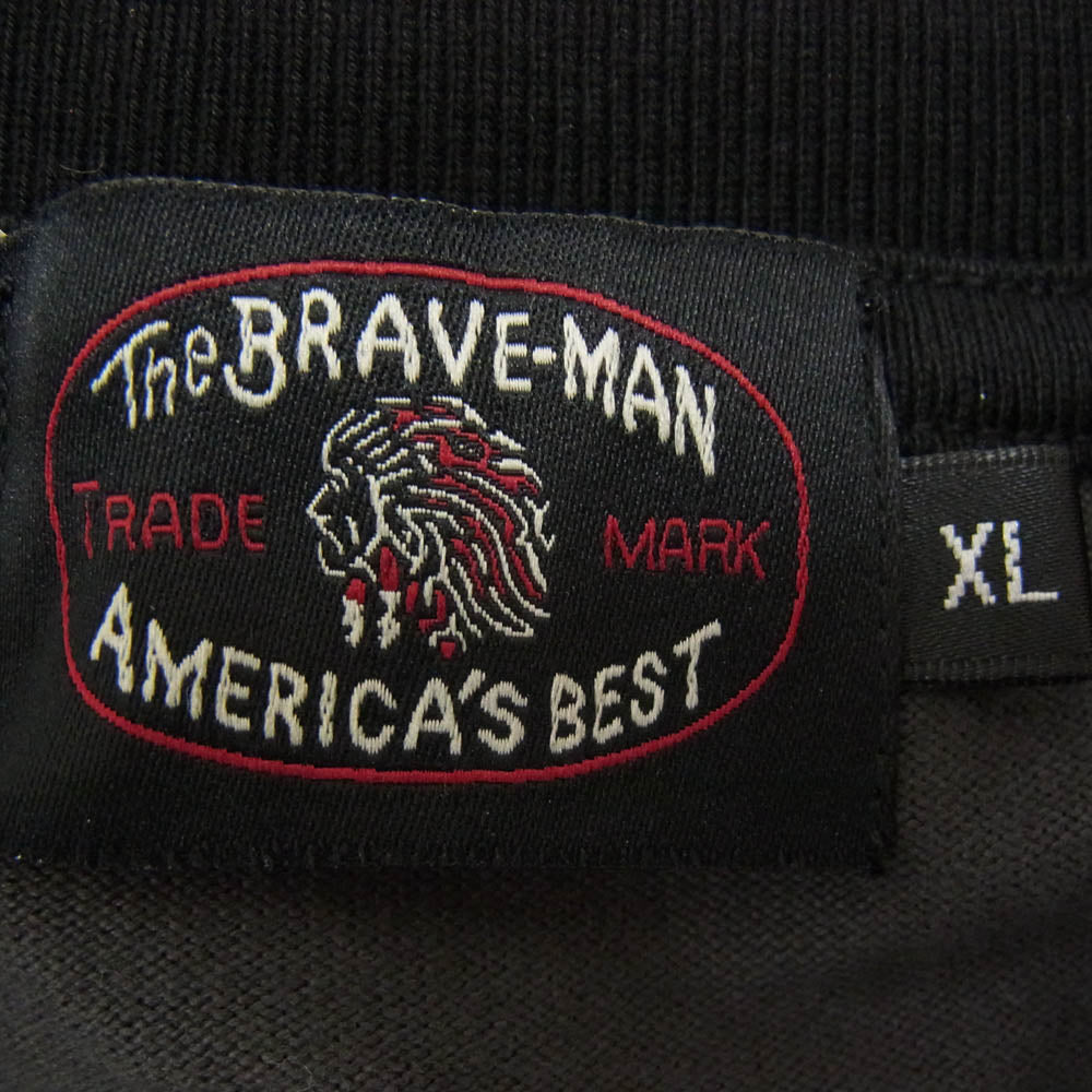 ザブレイブマン × BETTY BOOP ベティブープ 刺繍 Tシャツ 半袖カットソー ブラック系 XL【中古】