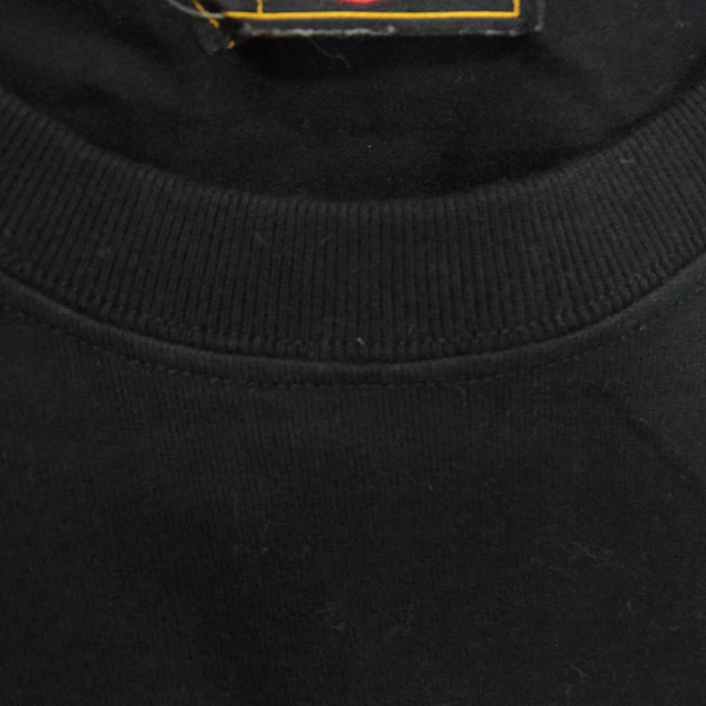 VANSON バンソン バック刺繍 レイヤード チェック 長袖 カットソー ブラック系 XXL【中古】