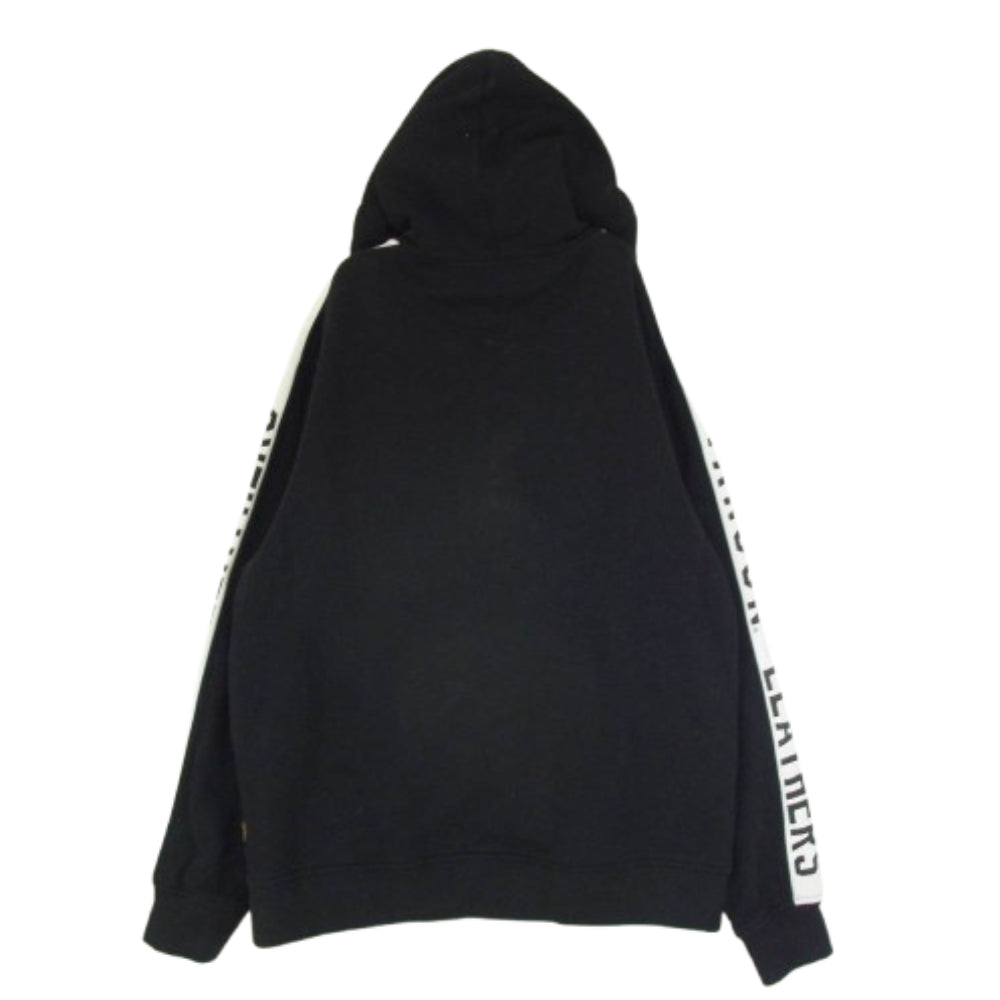 VANSON バンソン LEATHERS ロゴデザイン ジップパーカー フーディー ブラック系 XXL【中古】