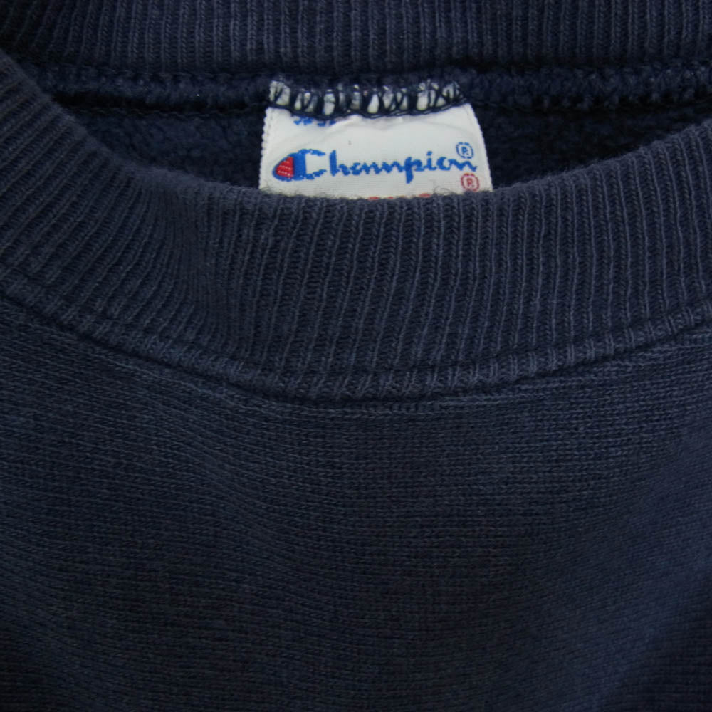 Champion チャンピオン USA製 ヴィンテージ 90s ITHACA COLLEGE Reverse Weave リバースウィーブ イサカ カレッジ ロゴ スウェット ナス紺 ネイビー系 XL【中古】