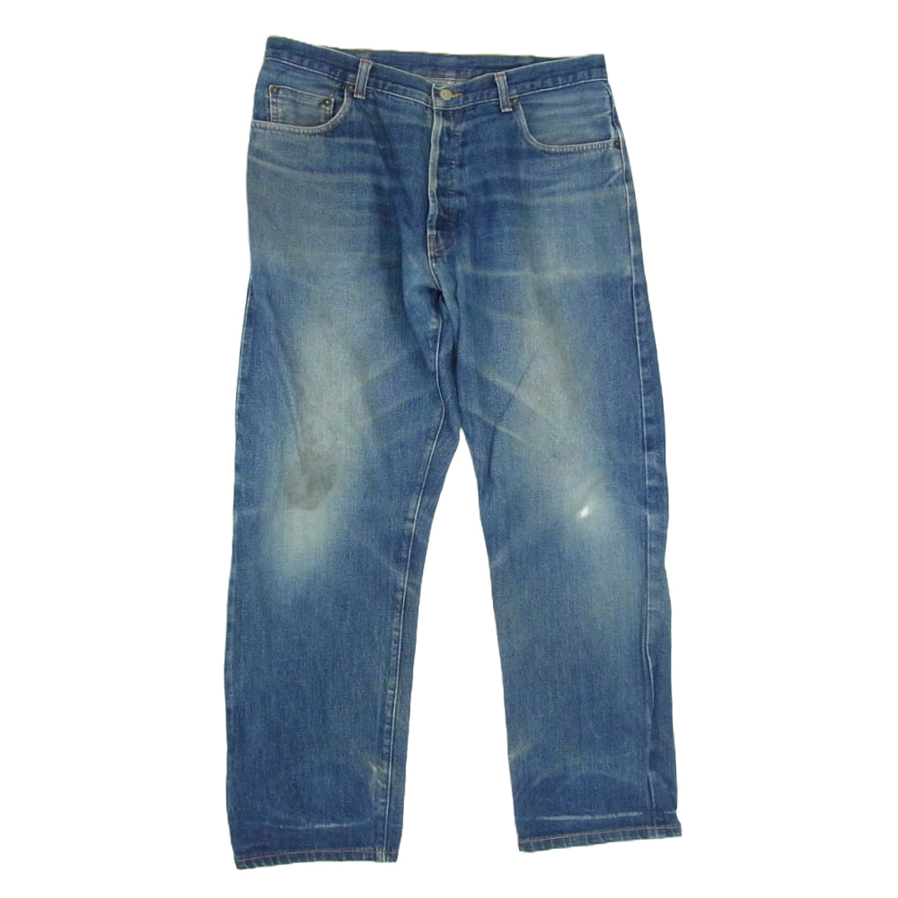 RRL ダブルアールエル 赤耳 ボタンフライ ストレート デニム パンツ インディゴブルー系 サイズ表記無【中古】