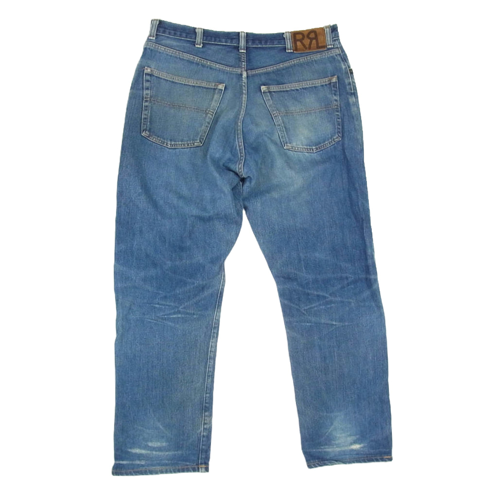 RRL ダブルアールエル 赤耳 ボタンフライ ストレート デニム パンツ インディゴブルー系 サイズ表記無【中古】