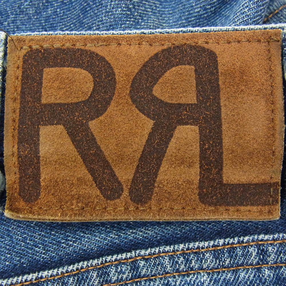 RRL ダブルアールエル 赤耳 ボタンフライ ストレート デニム パンツ インディゴブルー系 サイズ表記無【中古】