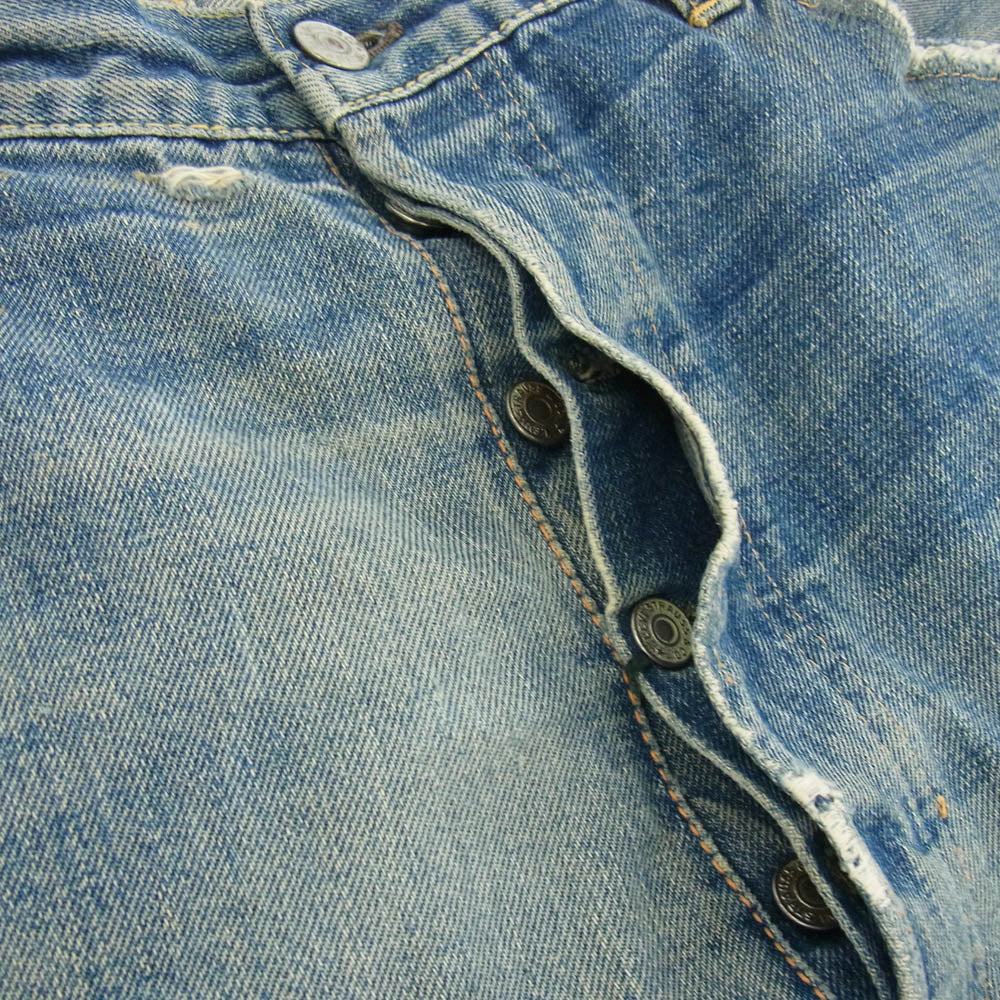 Levi's リーバイス ヴィンテージ 60s 501XX RedLINE E刻印 Vステッチ bigE 赤耳 デニム パンツ ライトブルー系【中古】