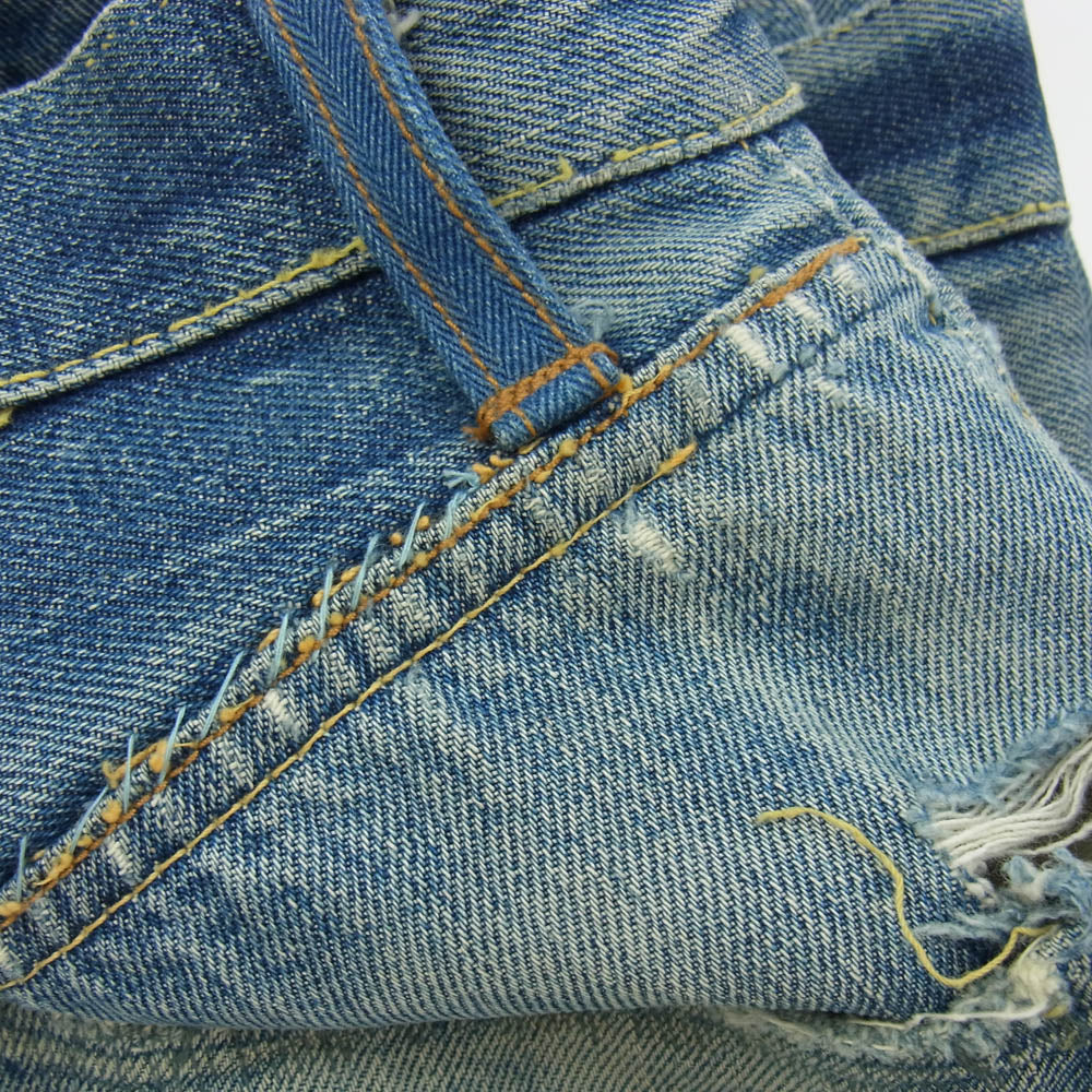 Levi's リーバイス ヴィンテージ 60s 501XX RedLINE E刻印 Vステッチ bigE 赤耳 デニム パンツ ライトブルー系【中古】