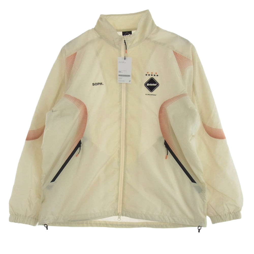 F.C.R.B. エフシーアールビー 25SS FCRB-250009 STAND COLLAR PRACTICE JACKET スタンド カラー プラクティス ジャケット オフホワイト オフホワイト系 オレンジ系 L【新古品】【未使用】【中古】