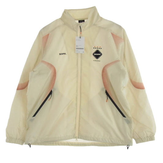 F.C.R.B. エフシーアールビー 25SS FCRB-250009 STAND COLLAR PRACTICE JACKET スタンド カラー プラクティス ジャケット オフホワイト オフホワイト系 オレンジ系 L【新古品】【未使用】【中古】