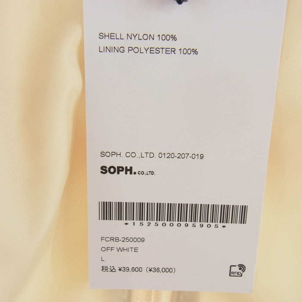 F.C.R.B. エフシーアールビー 25SS FCRB-250009 STAND COLLAR PRACTICE JACKET スタンド カラー プラクティス ジャケット オフホワイト オフホワイト系 オレンジ系 L【新古品】【未使用】【中古】