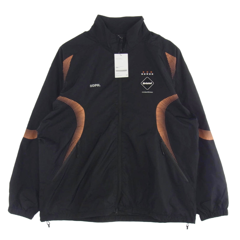 F.C.R.B. エフシーアールビー 25SS FCRB-250009 STAND COLLAR PRACTICE JACKET スタンド カラー プラクティス ジャケット ブラック ブラック系 オレンジ系 XL【新古品】【未使用】【中古】