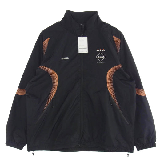 F.C.R.B. エフシーアールビー 25SS FCRB-250009 STAND COLLAR PRACTICE JACKET スタンド カラー プラクティス ジャケット ブラック ブラック系 オレンジ系 XL【新古品】【未使用】【中古】
