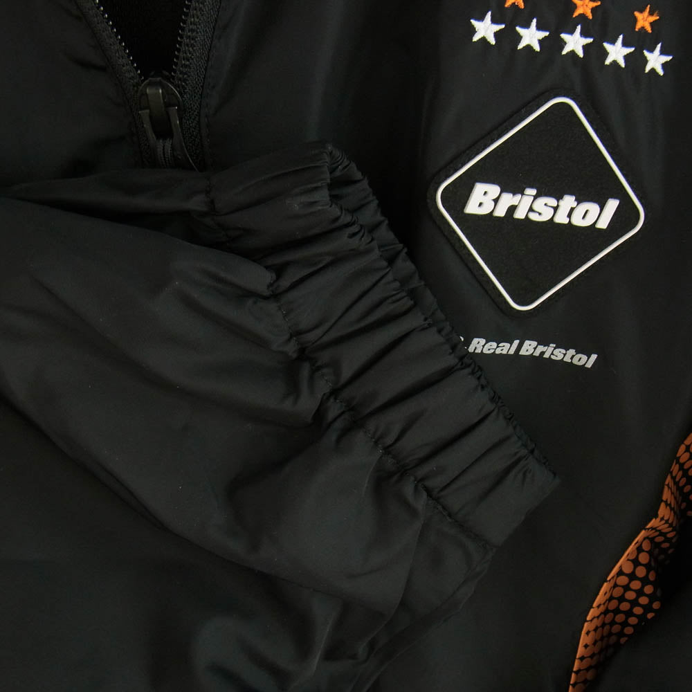 F.C.R.B. エフシーアールビー 25SS FCRB-250009 STAND COLLAR PRACTICE JACKET スタンド カラー プラクティス ジャケット ブラック ブラック系 オレンジ系 XL【新古品】【未使用】【中古】